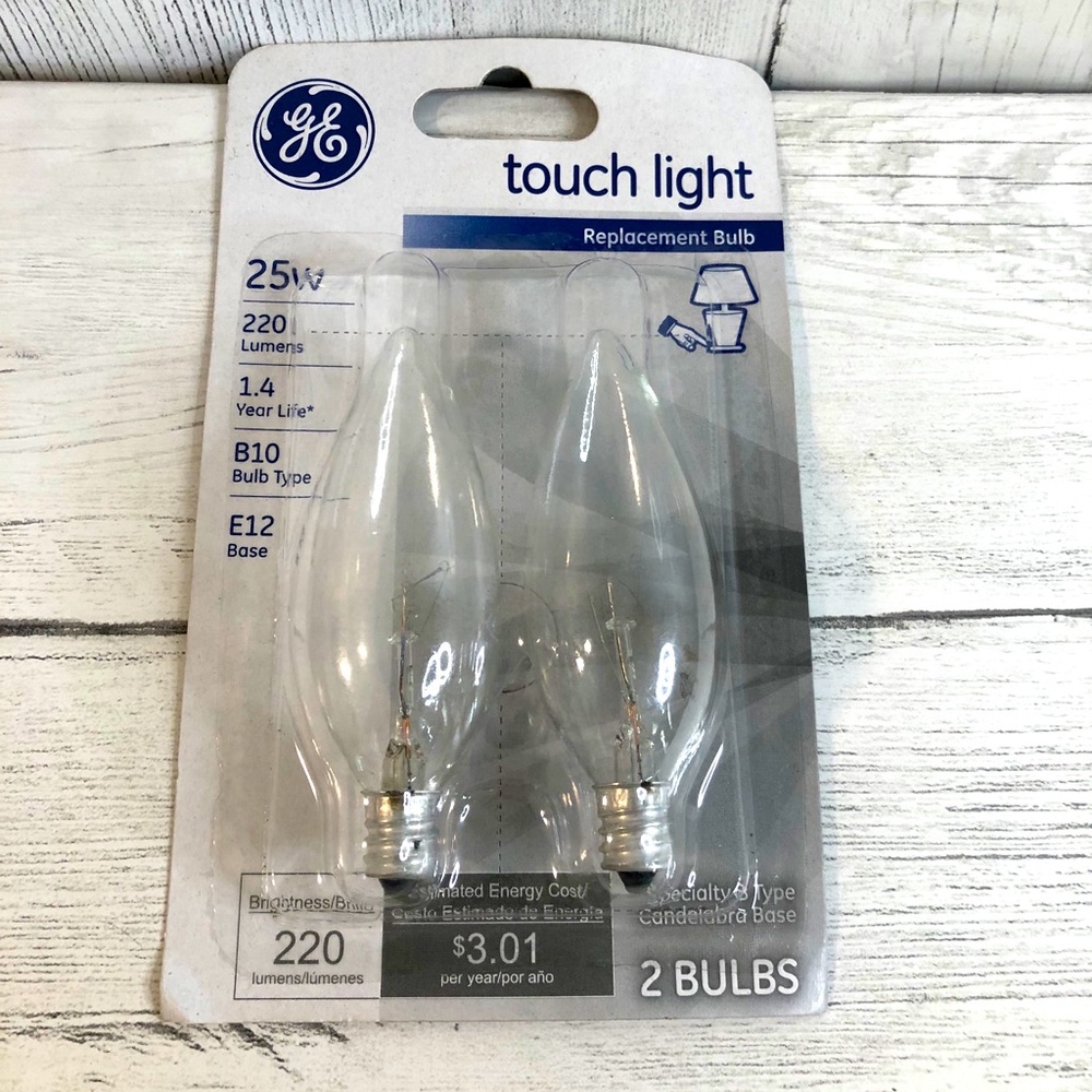 GE Touch Light 25W Blunt tip 2x 2 Packs (4 Bulbs)